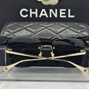 CHANEL TITANIUM LIGHT GOLD SUNGLASSES Square CH4287T c.395